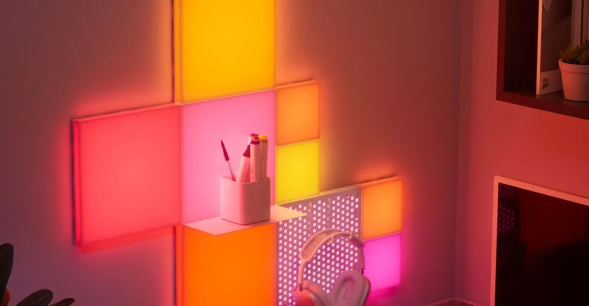 Nanoleaf Blocks Kit hits new low price at $99, pairing color panels with shelf and pegboard