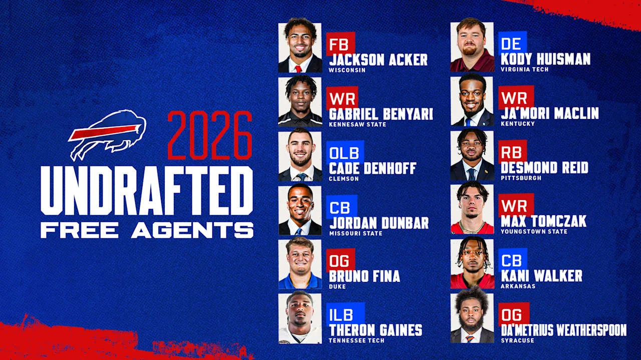 Bills add 12 undrafted free agents to 2026 roster