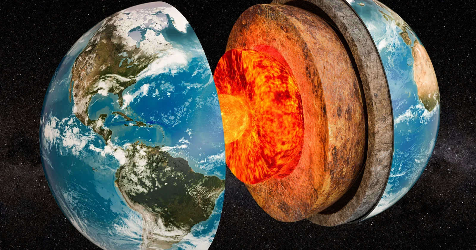 Earth's Core: A Sun-Temp Solid Iron Ball Forged by Crushing Pressure