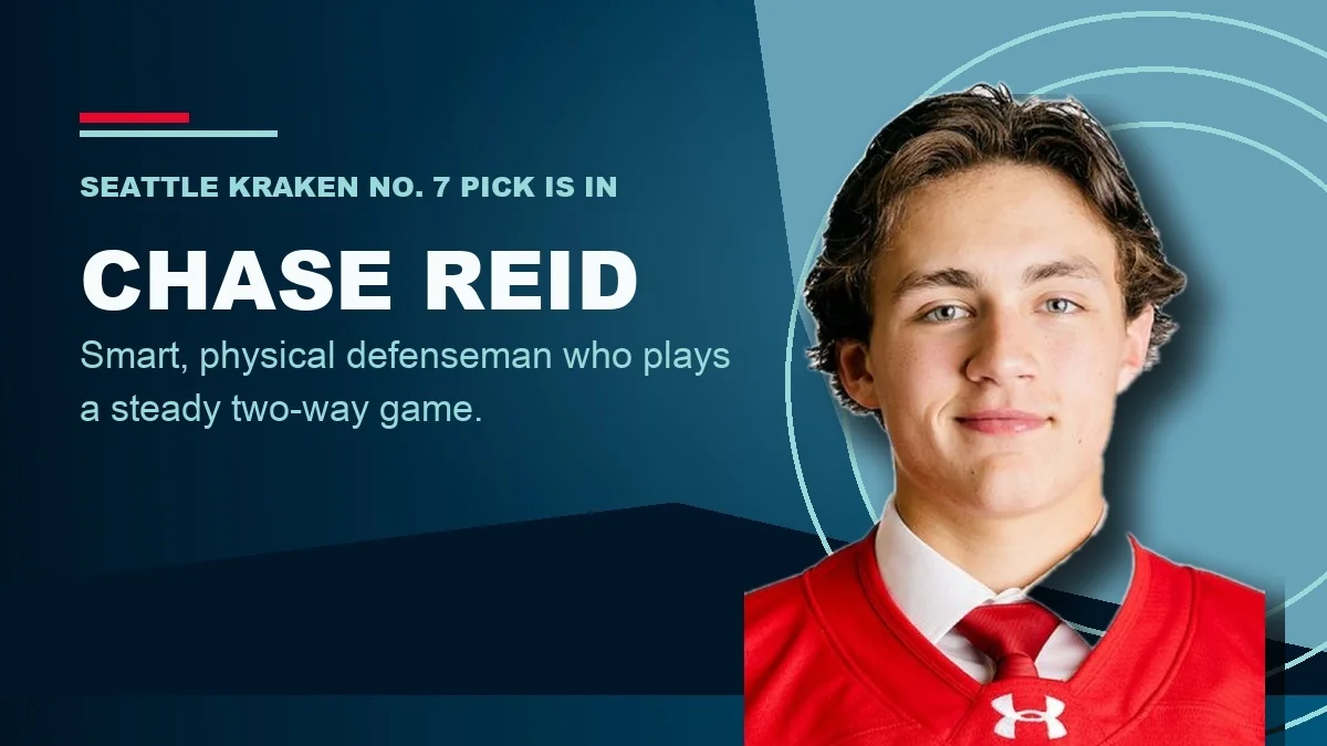 Kraken snag Chase Reid at No. 7, a surprise defense prospect