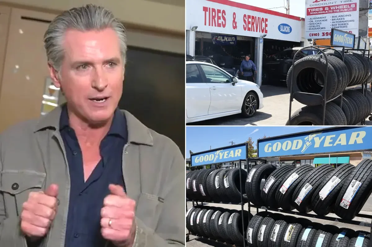 Newsom Defends California’s Low-Res Tire Rules Amid Price Backlash