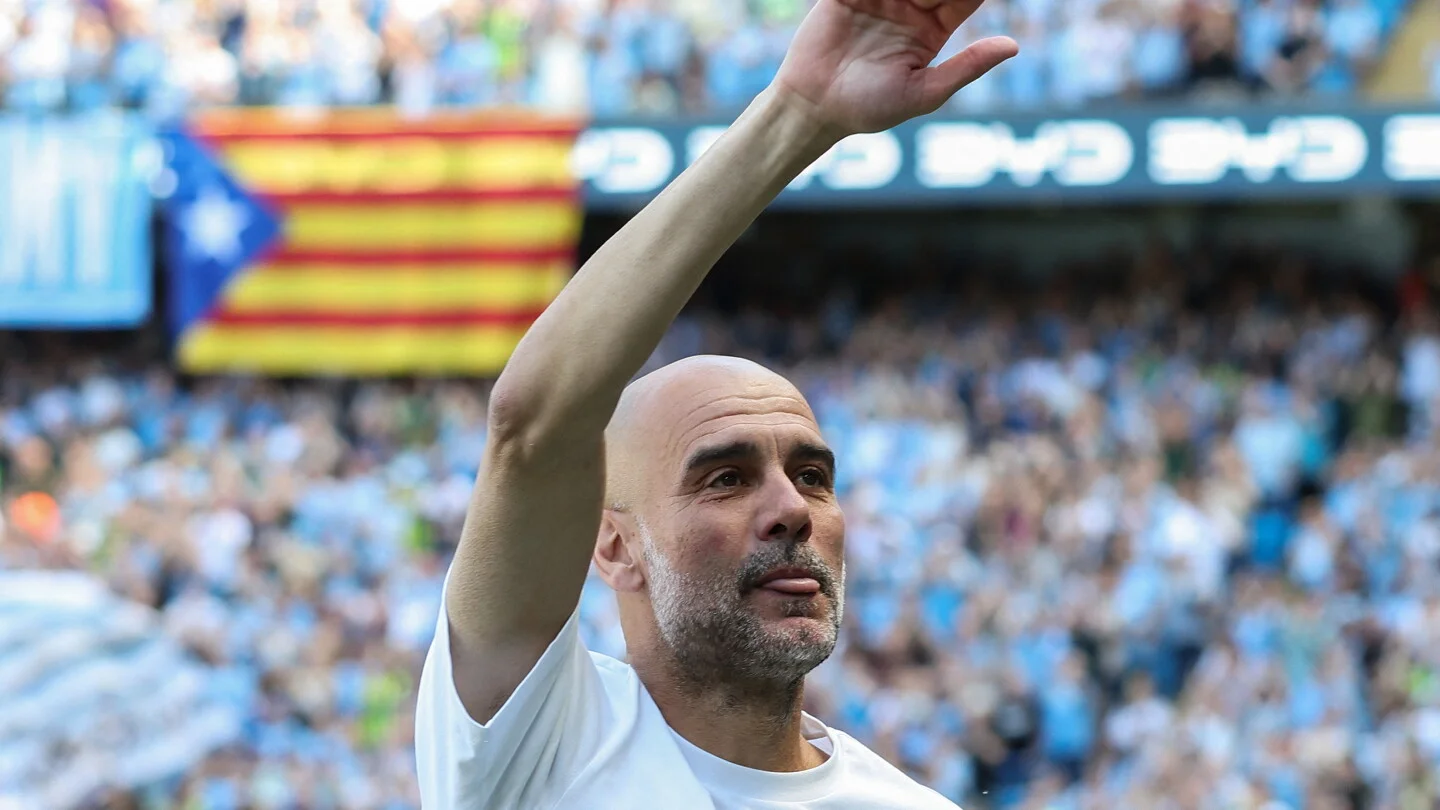 Guardiola’s emotional farewell as City fall to Villa