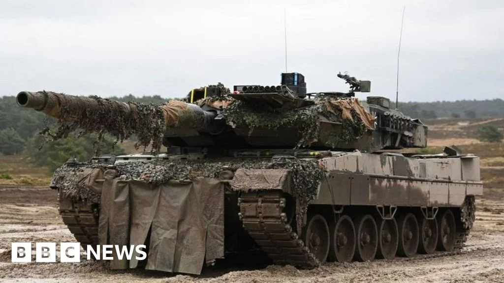 Germany sends Leopard tanks to aid Ukraine in war effort.