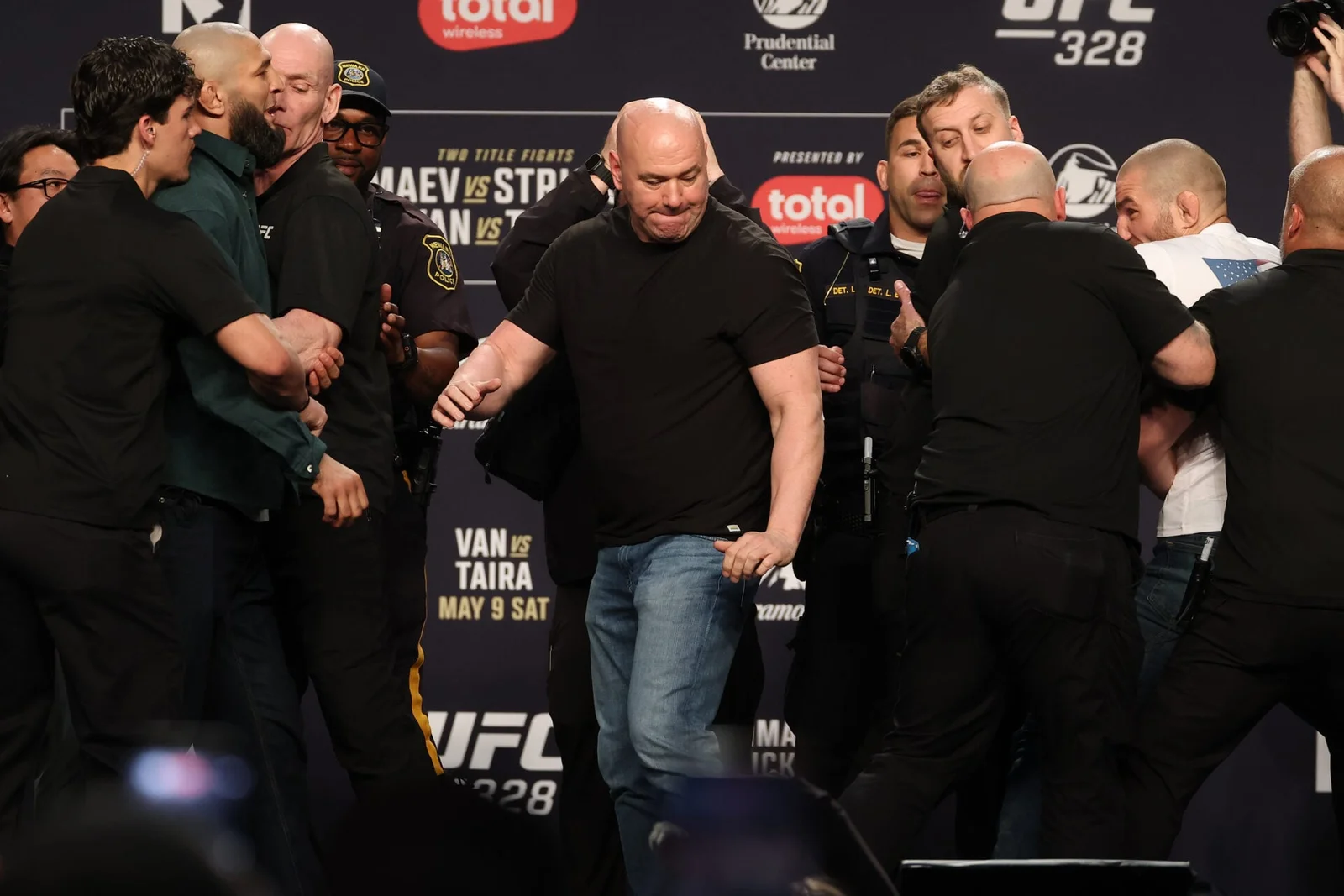 Dana White embraces chaos, cites therapist as sociopath to justify UFC 328 face-off