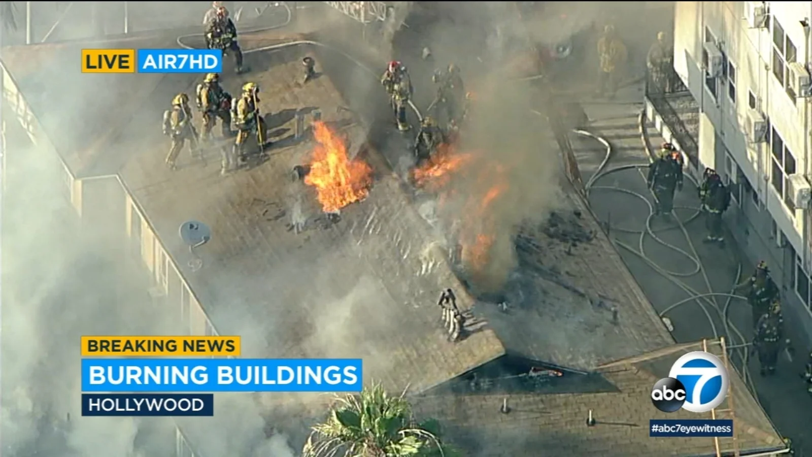 Multiple Apartment Fires Engulf Hollywood, Woman Rescued
