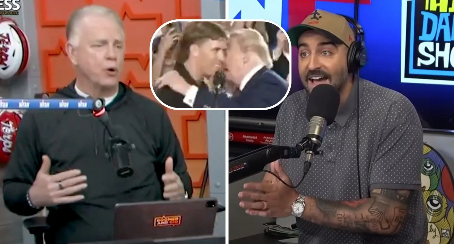 Ryan calls out Esiason for defending Dart’s Trump intro, highlighting the politics-in-sports divide