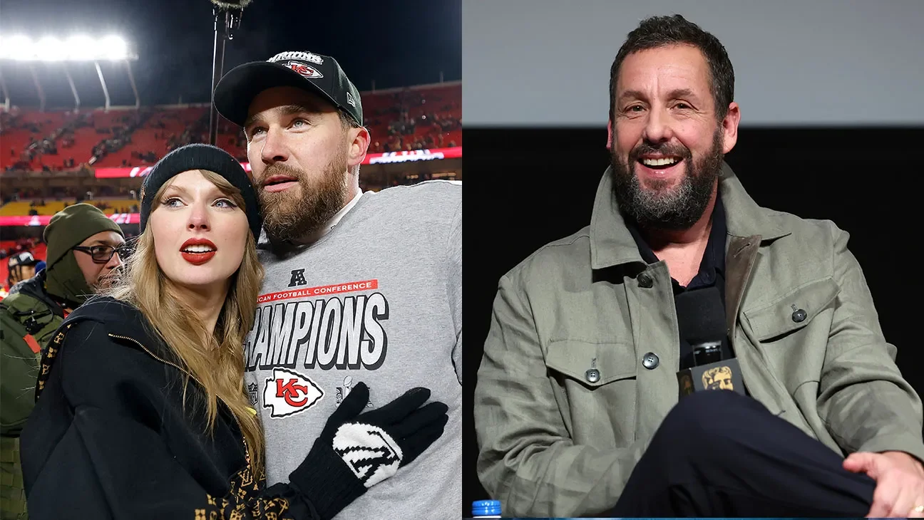 Adam Sandler’s ‘keep kissing’ advice fuels Swift–Kelce wedding buzz