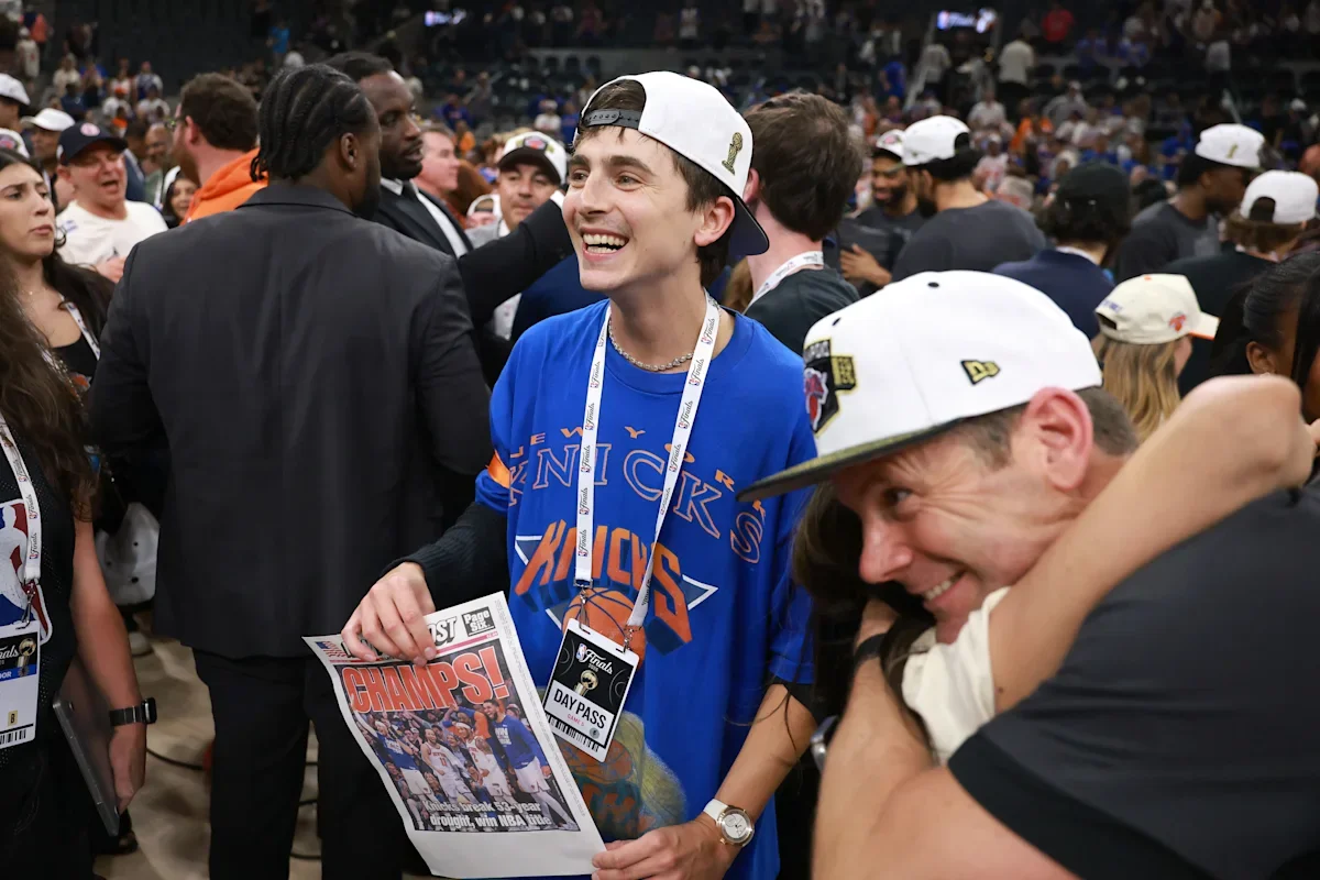 Chalamet Says Knicks Title Beats Oscar, Courtside Celebration Follows