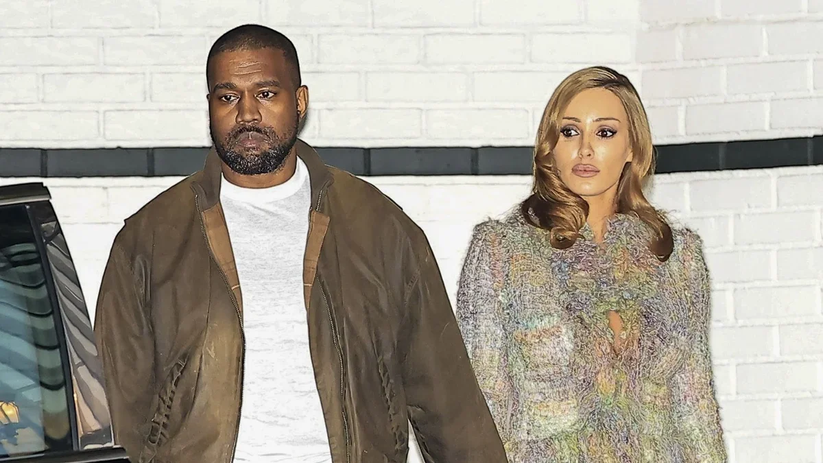 Bianca Censori Wears Sheer Pastel Bodysuit in Night Out with Kanye West at Chateau Marmont