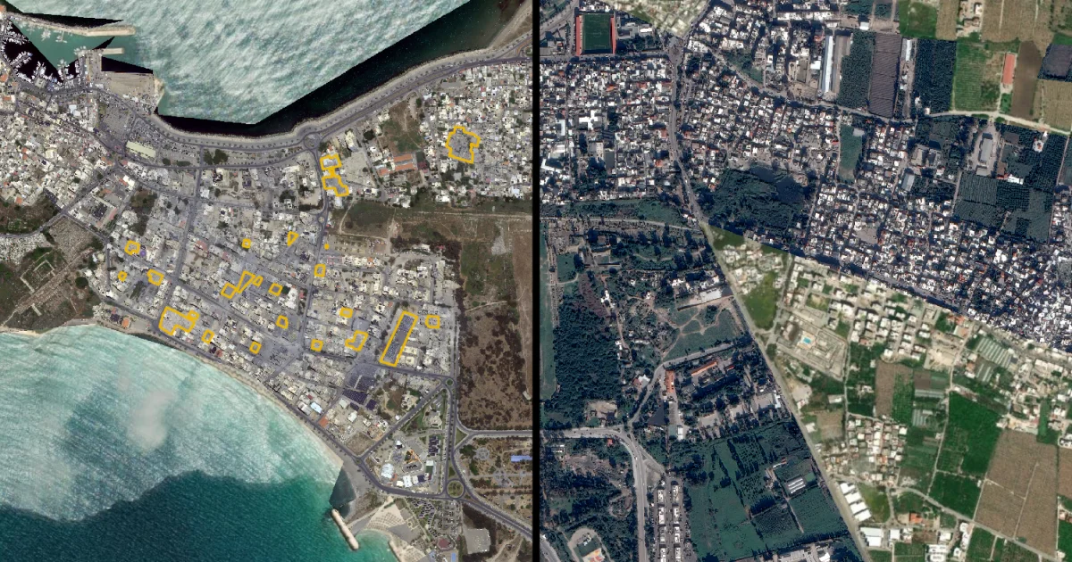 Satellite Images Reveal Tyre’s Historic Core Ravaged in Lebanon Conflict