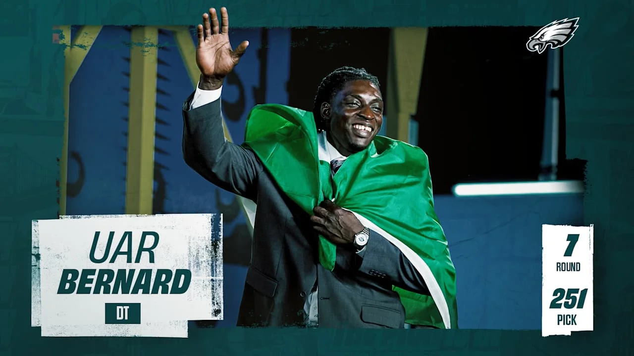 Eagles pick Nigerian-born Uar Bernard at No. 251 in 2026 Draft