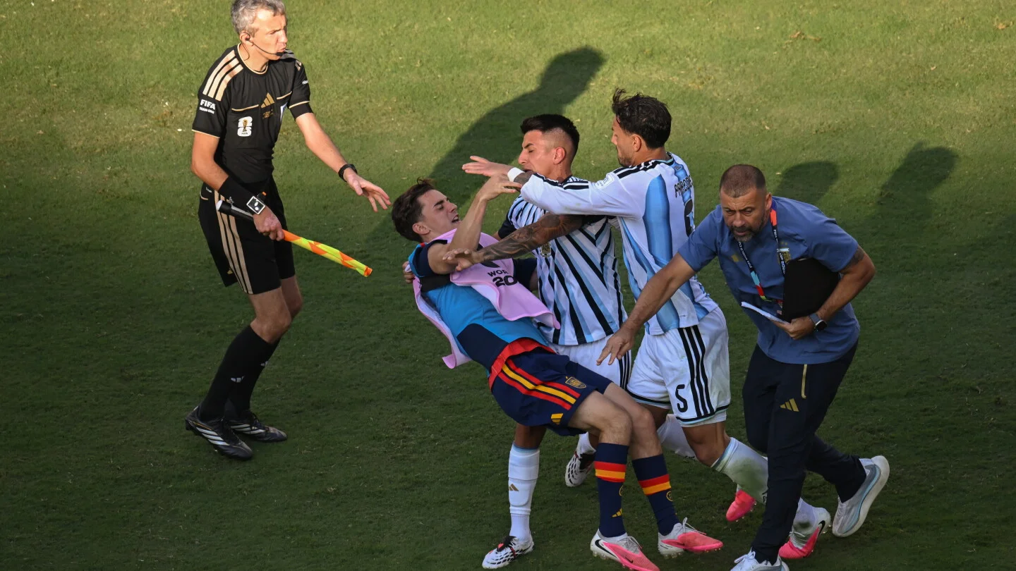 FIFA sanctions Argentines and Spain's Gavi after World Cup final melee