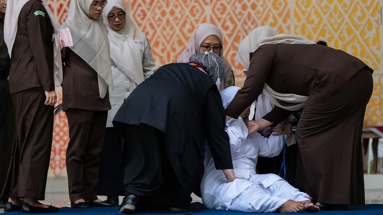 TikTok kiss triggers public caning under Aceh's Sharia law