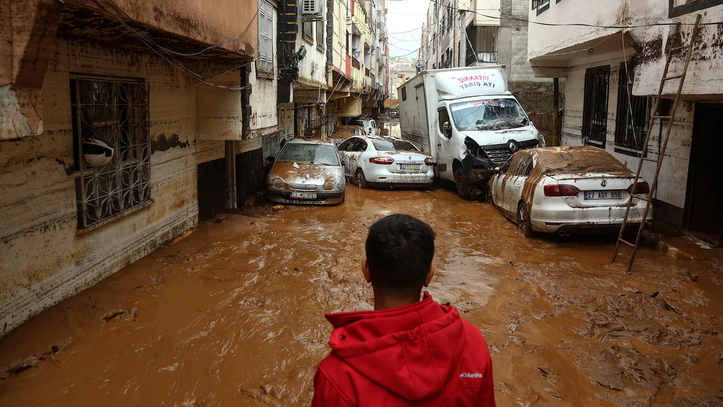 Turkey's earthquake-hit regions face severe flooding.