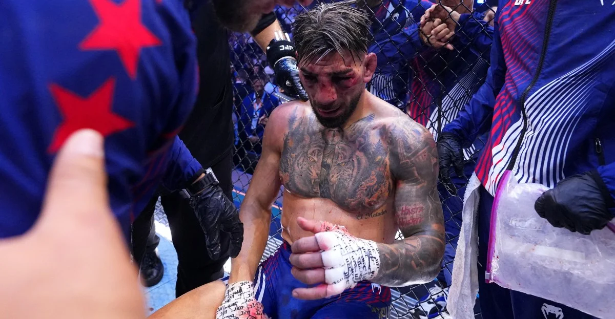 Topuria fought blind after eye poke, says Dvalishvili after Gaethje bout