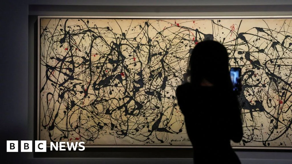 Pollock drip masterpiece fetches $181 million at Christie's, setting a new auction record