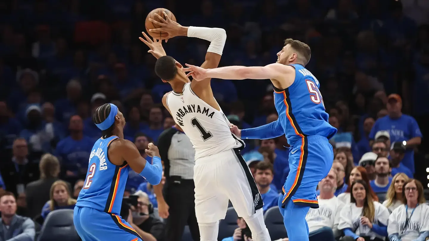Hartenstein’s bruising defense slows Wembanyama as OKC ties the series