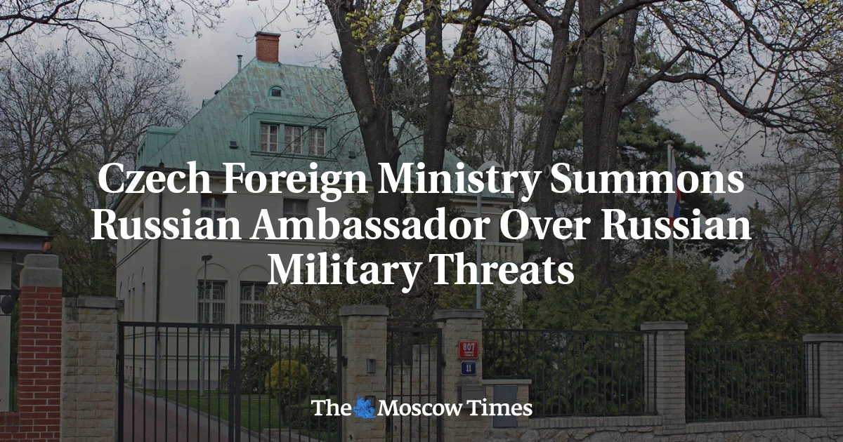 Czech Republic summons Russian ambassador after Moscow’s drone-threats tied to Ukraine cooperation