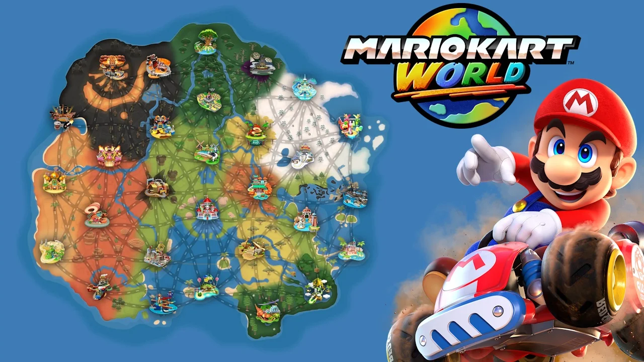 How Mario Kart World’s map guides players through a vast, connected universe