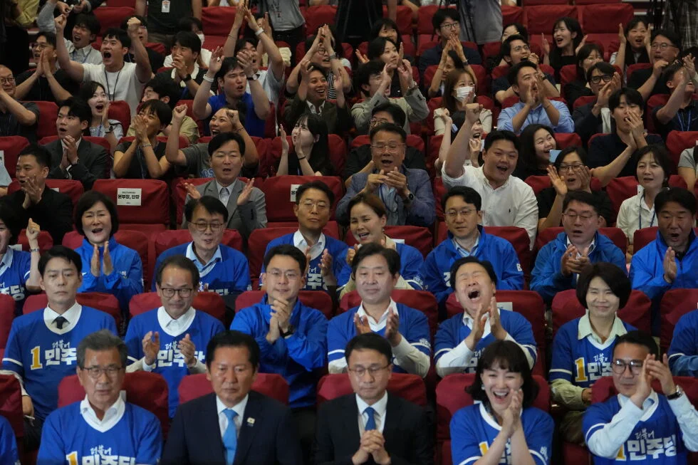 South Korea's ruling bloc on track for sweeping local election win, exit polls show