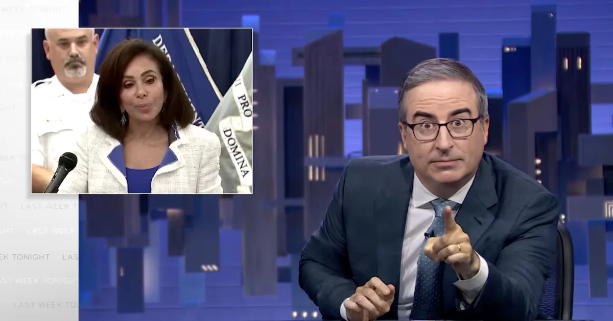 Oliver Lampoons Trump’s Green Slime Fiasco and Pirro’s Prosecution Pivot