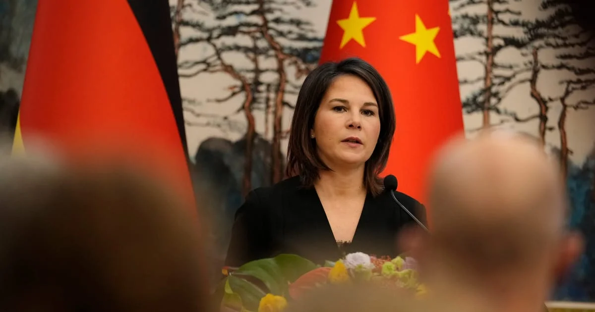 Germany's Baerbock warns China of 'horror scenario' over Taiwan tensions.