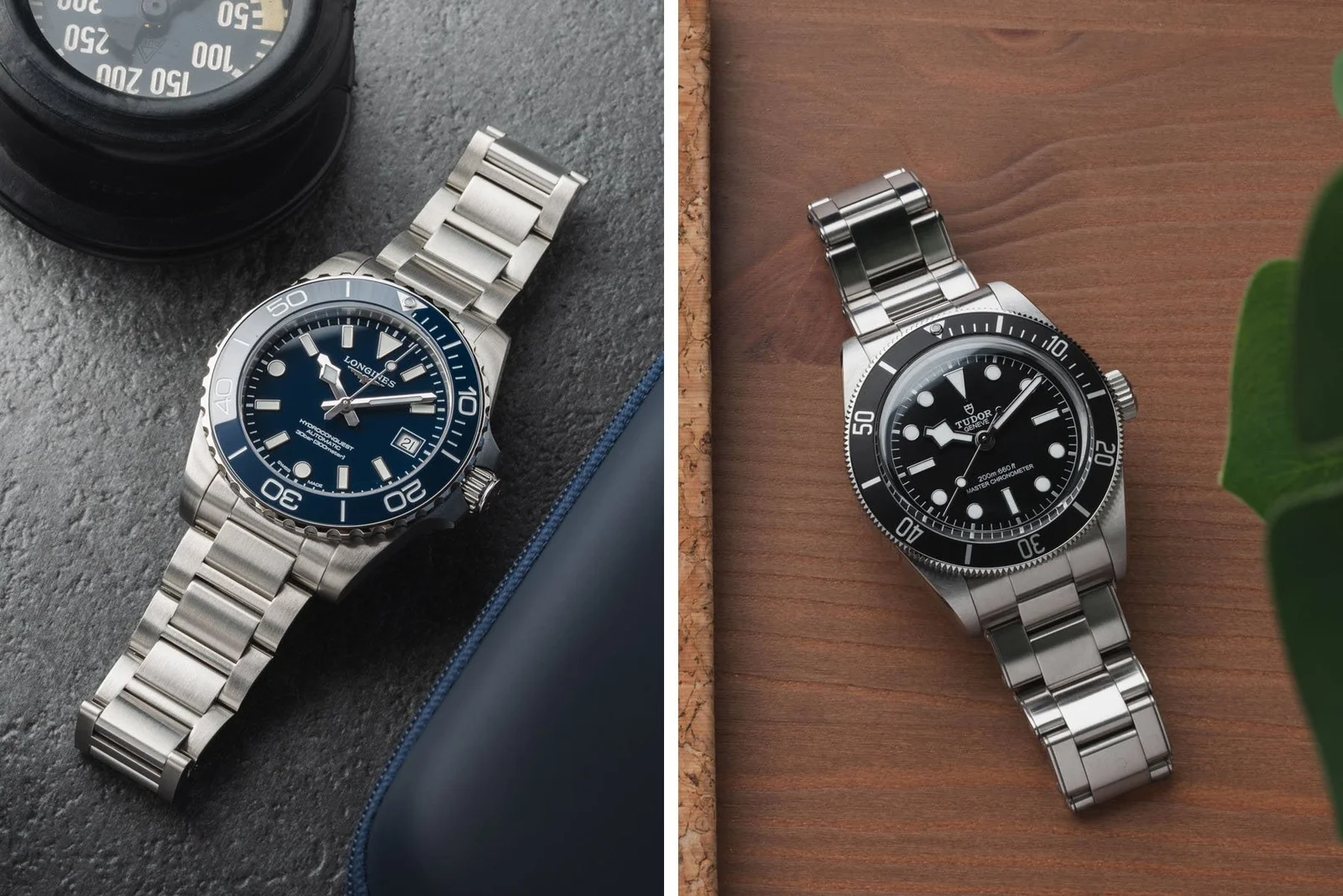 Two Diver Classics, One Big Price Gap: Longines Hydroconquest vs Tudor Black Bay Monochrome