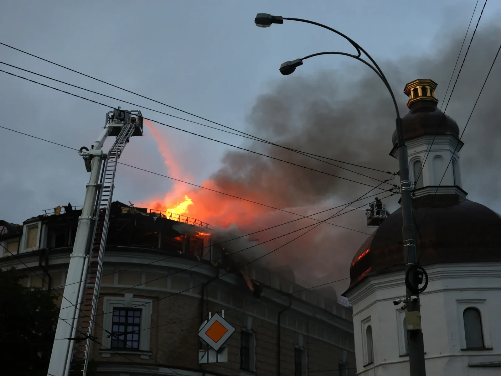 Russia's barrage slams Kyiv’s historic heart as nine die across Ukraine