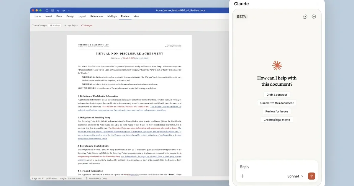 Claude lands in Word, turning documents into a cross-app AI workflow
