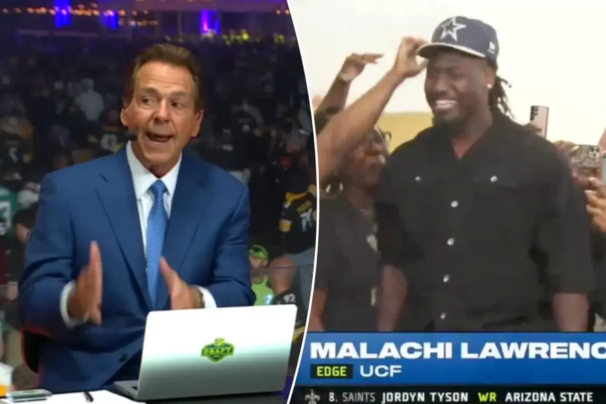 Saban rips Cowboys’ Malachi Lawrence pick on hot mic, calling it a reach