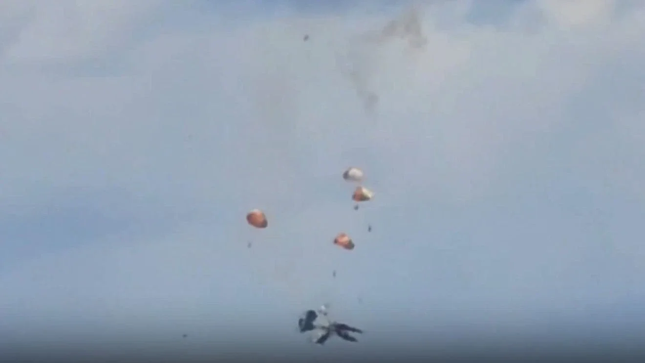 Two F-18s collide at Mountain Home air show; pilots eject safely