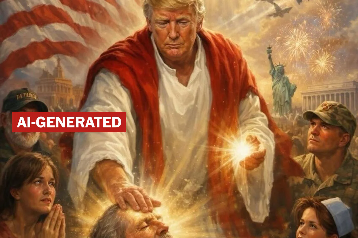 Trump AI Jesus image deleted after religious-right backlash