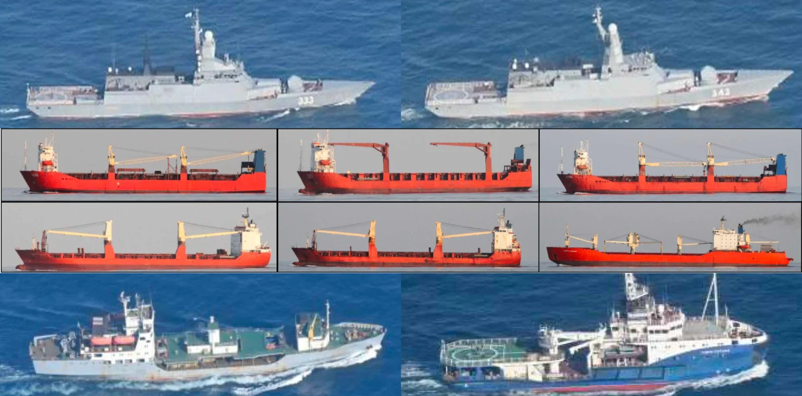 Russian Pacific Fleet Convoy Streaks Through Tsushima Strait Into East China Sea