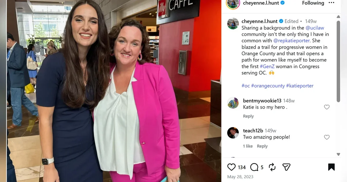 Porter distances herself from influencer tied to Swalwell allegations