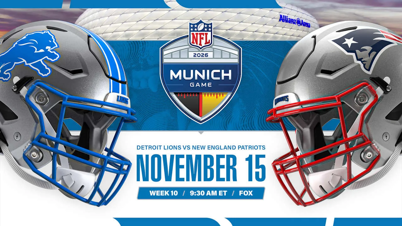 Lions, Patriots to Clash in Munich for Week 10 NFL International Series