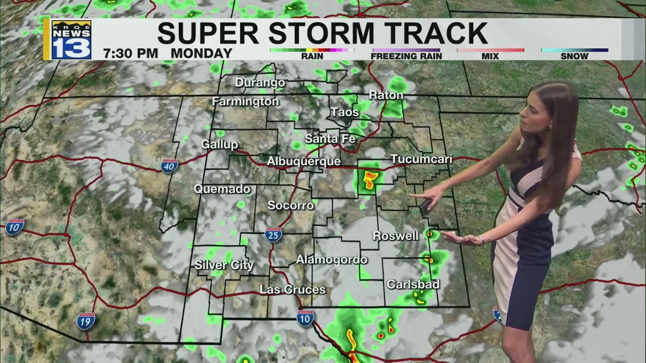 Moisture-driven storms persist as heat intensifies in New Mexico