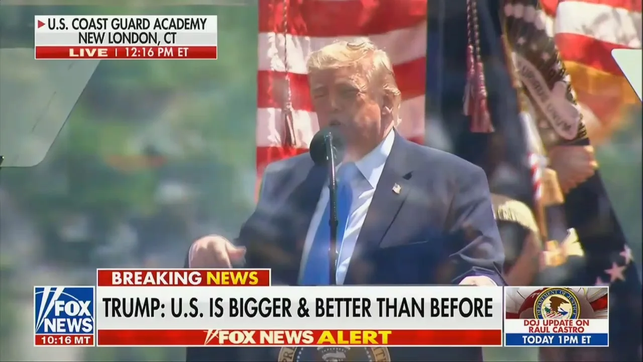 Trump Turns Coast Guard Graduation Into MAGA Rally Attacking Biden