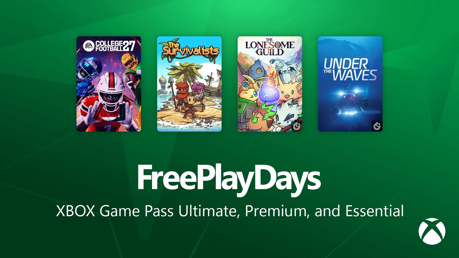 Xbox Free Play Days return with EA College Football 27 and four trial titles
