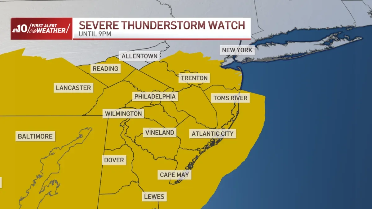 Philly Braces for Severe Storms as Tornado Warnings Extend and Flights Face Delays