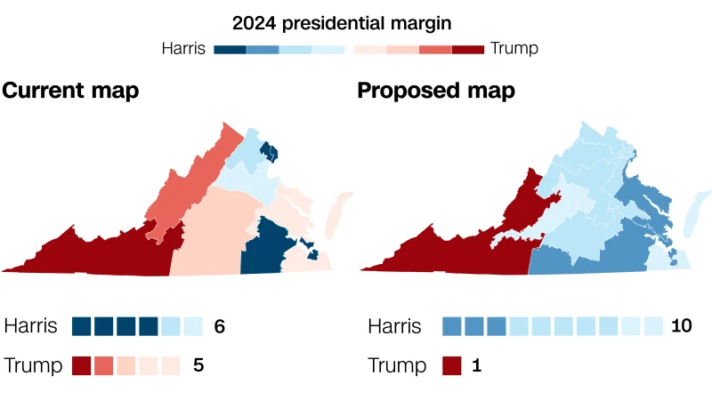 Virginia Democrats' lobster-shaped map could tilt the U.S. House