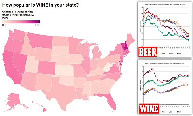 Mapping America's Booze Consumption: Beer in New Hampshire, Wine in Washington DC