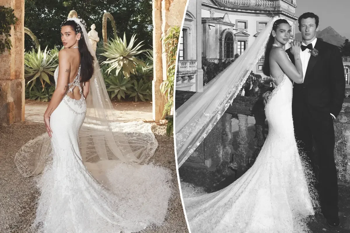 Dua Lipa Stuns in Chanel Haute Couture Gown for Fairy-Tale Sicilian Wedding