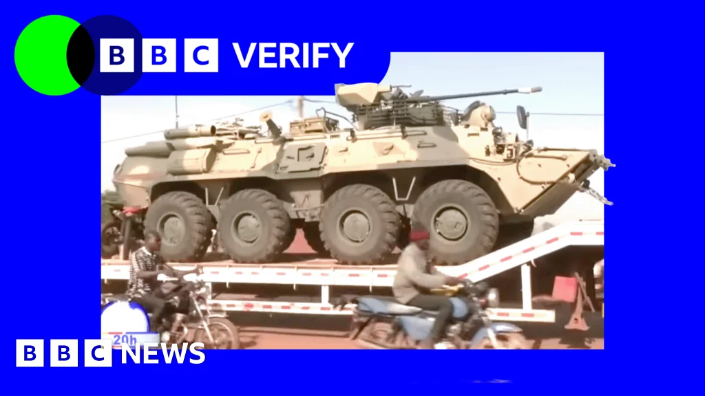 Sanctioned Russian ship delivers armoured vehicles to Mali, BBC Verify finds