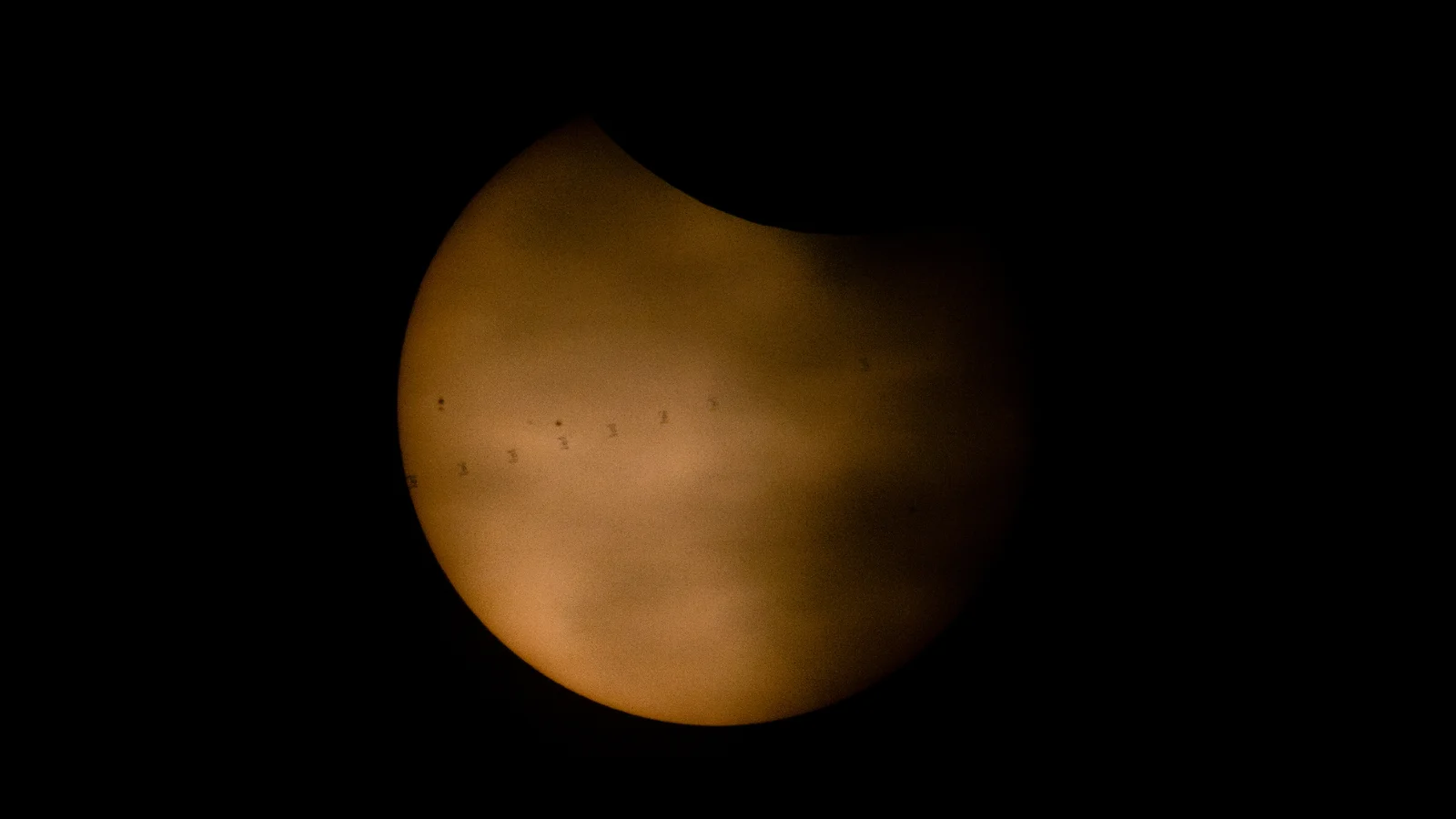 ISS Casts a Solar Shadow During the 2026 Eclipse