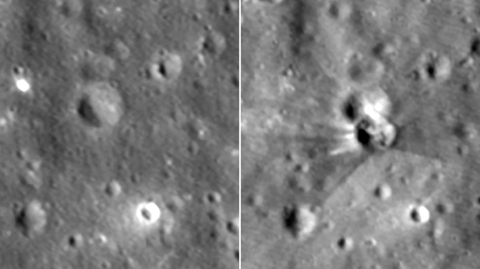 NASA photos show 60-foot crater on the Moon from SpaceX's upper stage