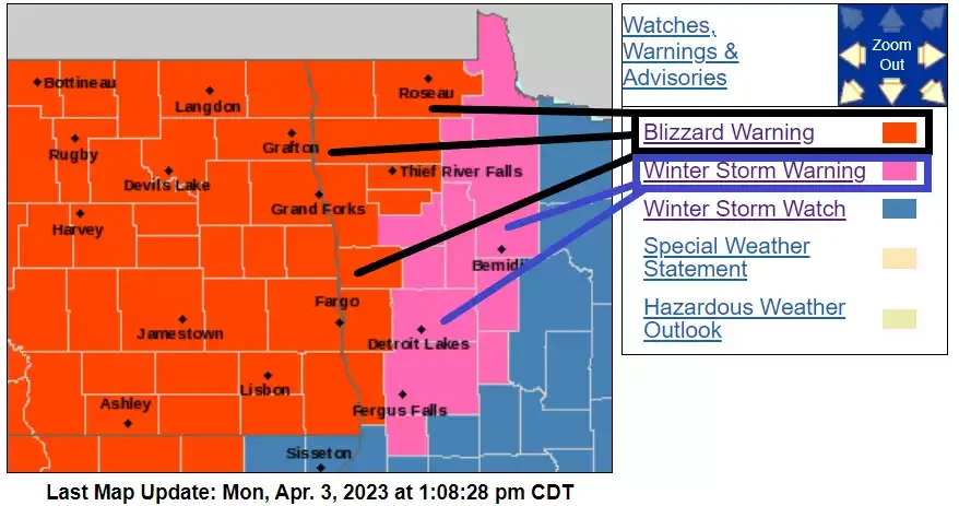 Spring-like Easter threatened by major April blizzard.