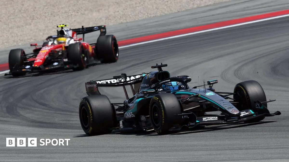 Russell Commands Catalunya Grand Prix as Barcelona Unfolds