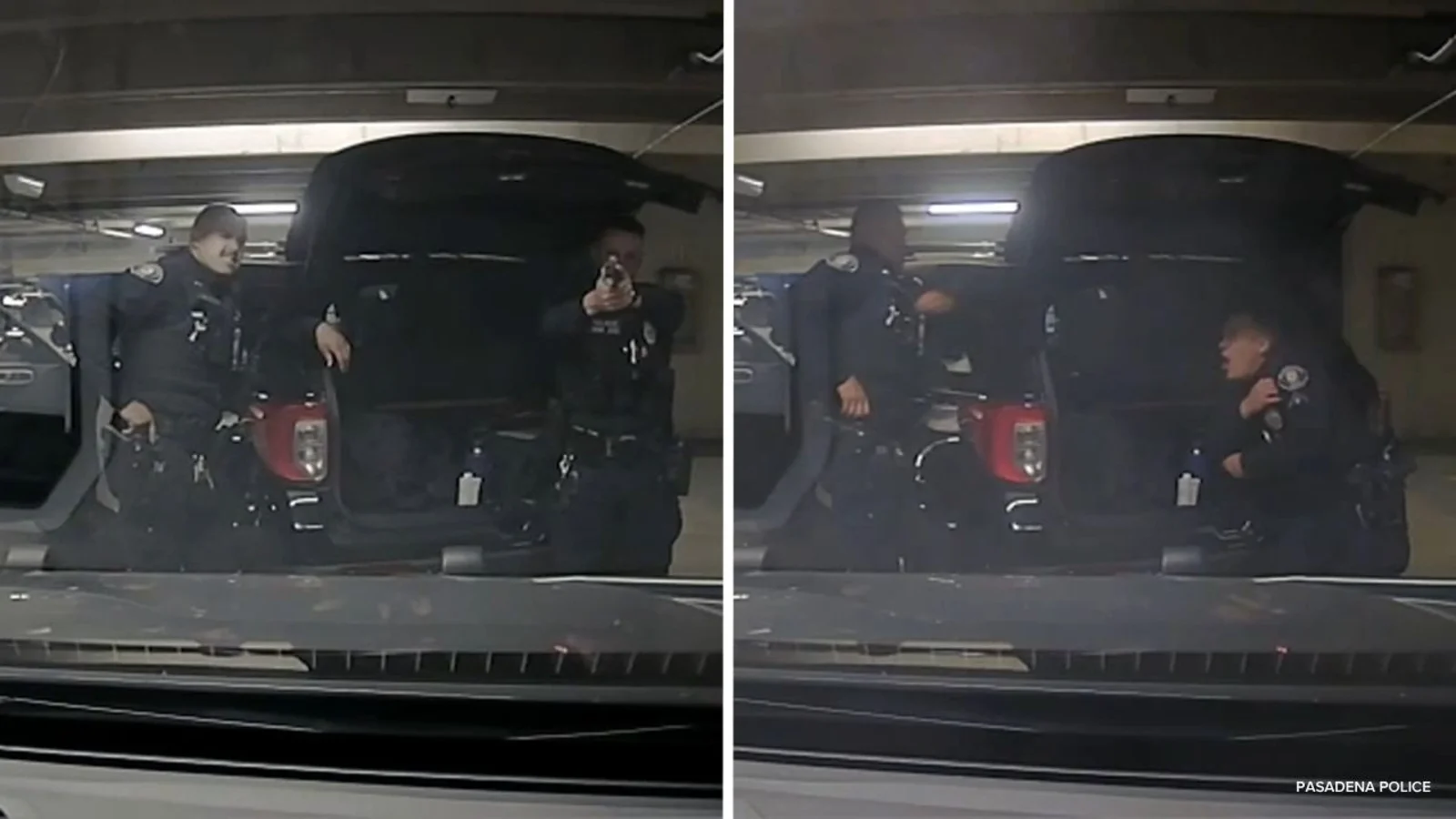 Dashcam Footage Reveals Accidental Pasadena Police Shooting in Parking Garage