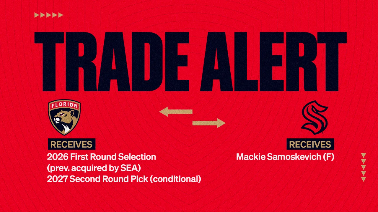 Panthers land 2026 first-round pick and 2027 second-round pick from Kraken in Samoskevich trade