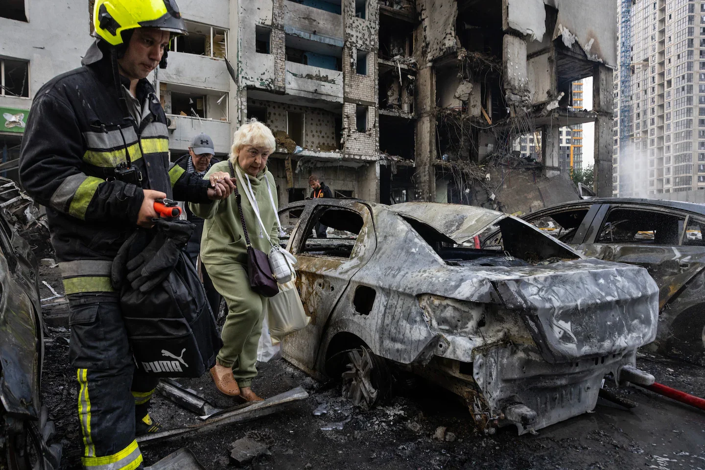 Kyiv Endures Broad Russian Missile Barrage Ahead of NATO Summit